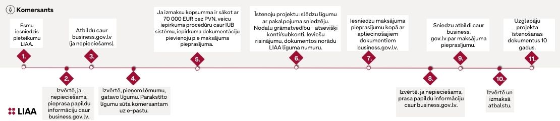 Infografika par LIAA Digi atbalsta programmu